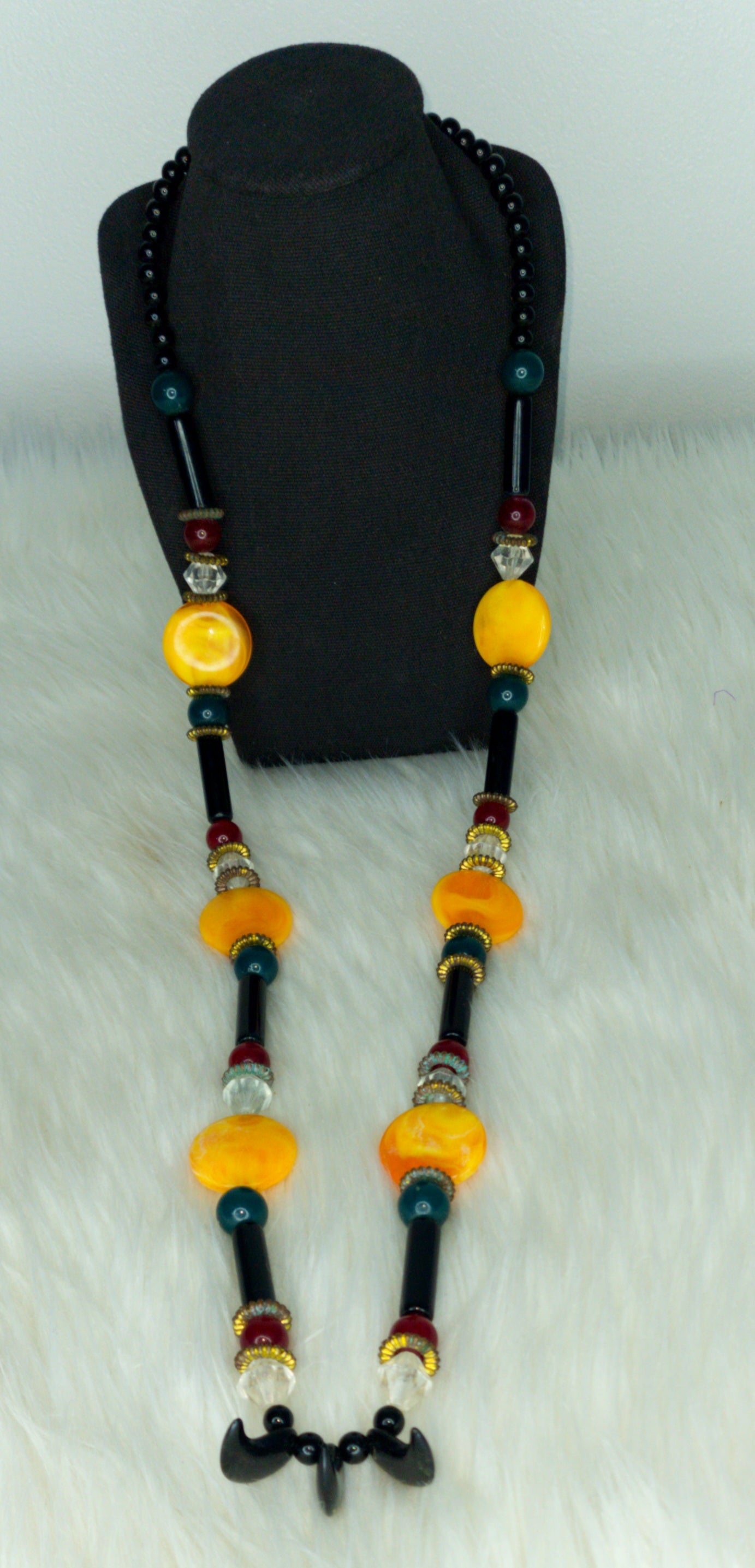 Collier Demba grosses perles